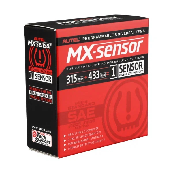 Датчик TPMS Autel MX-1 433МГц+315МГц, быстрофиксируемый, программируемый, универсальный, обрезиненный